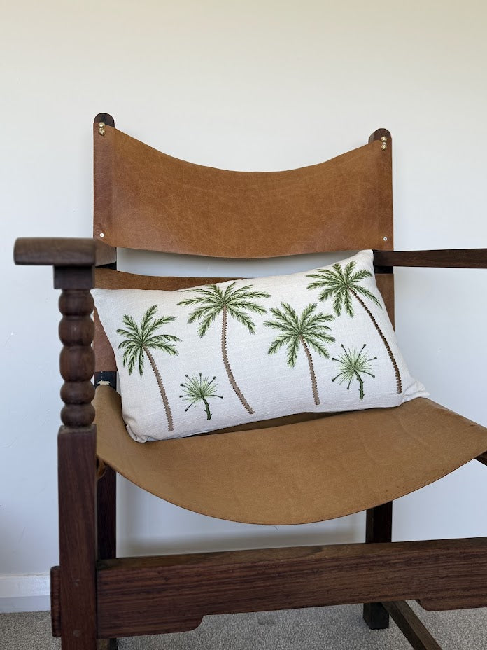 Green Palm Tree Cushion Cover