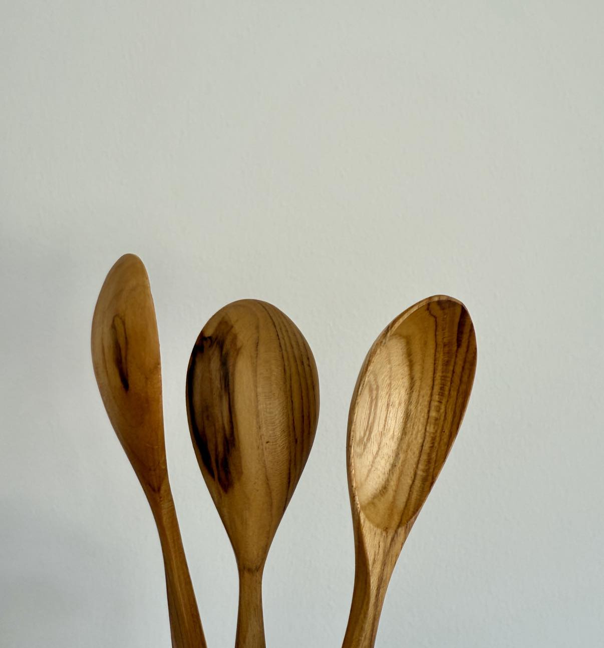 Hand carved teak wood spoons