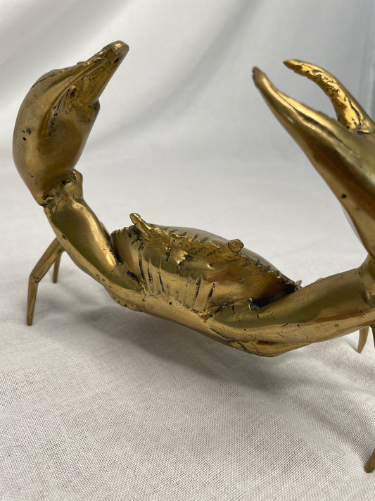 decorative brass crab sculpture