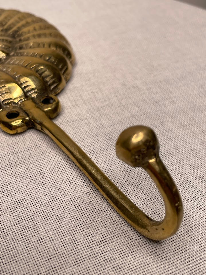 Hook Details of a brass shell hook