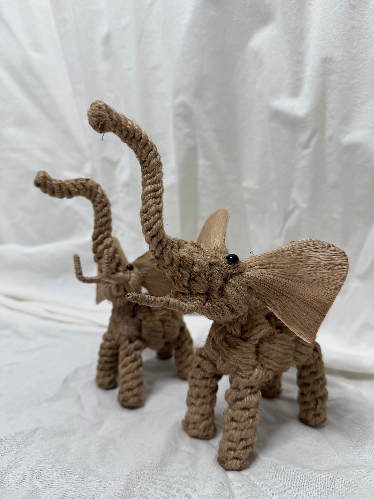 Woven Hemp Elephant Sculpture