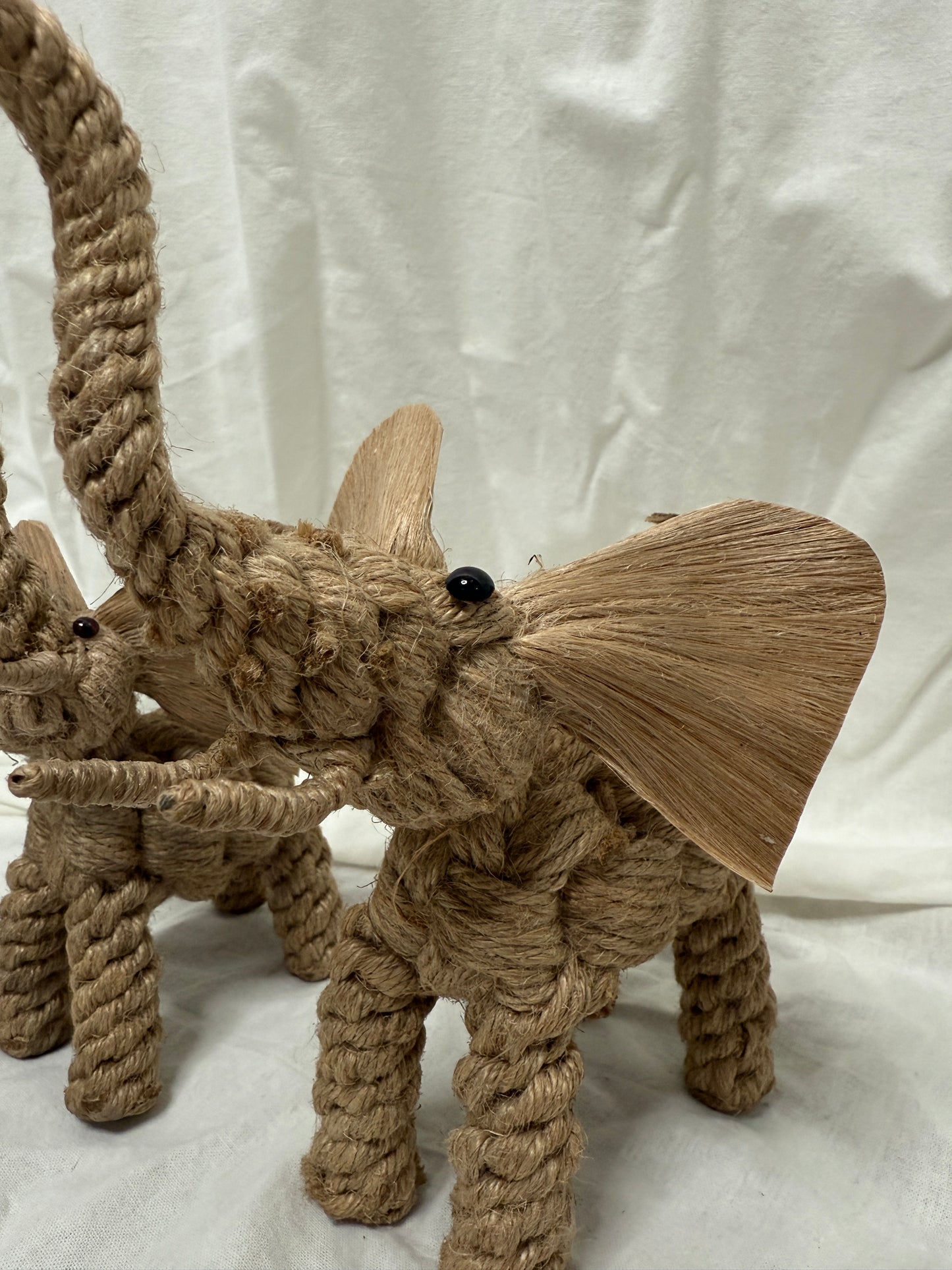 Woven Hemp Elephant Sculpture