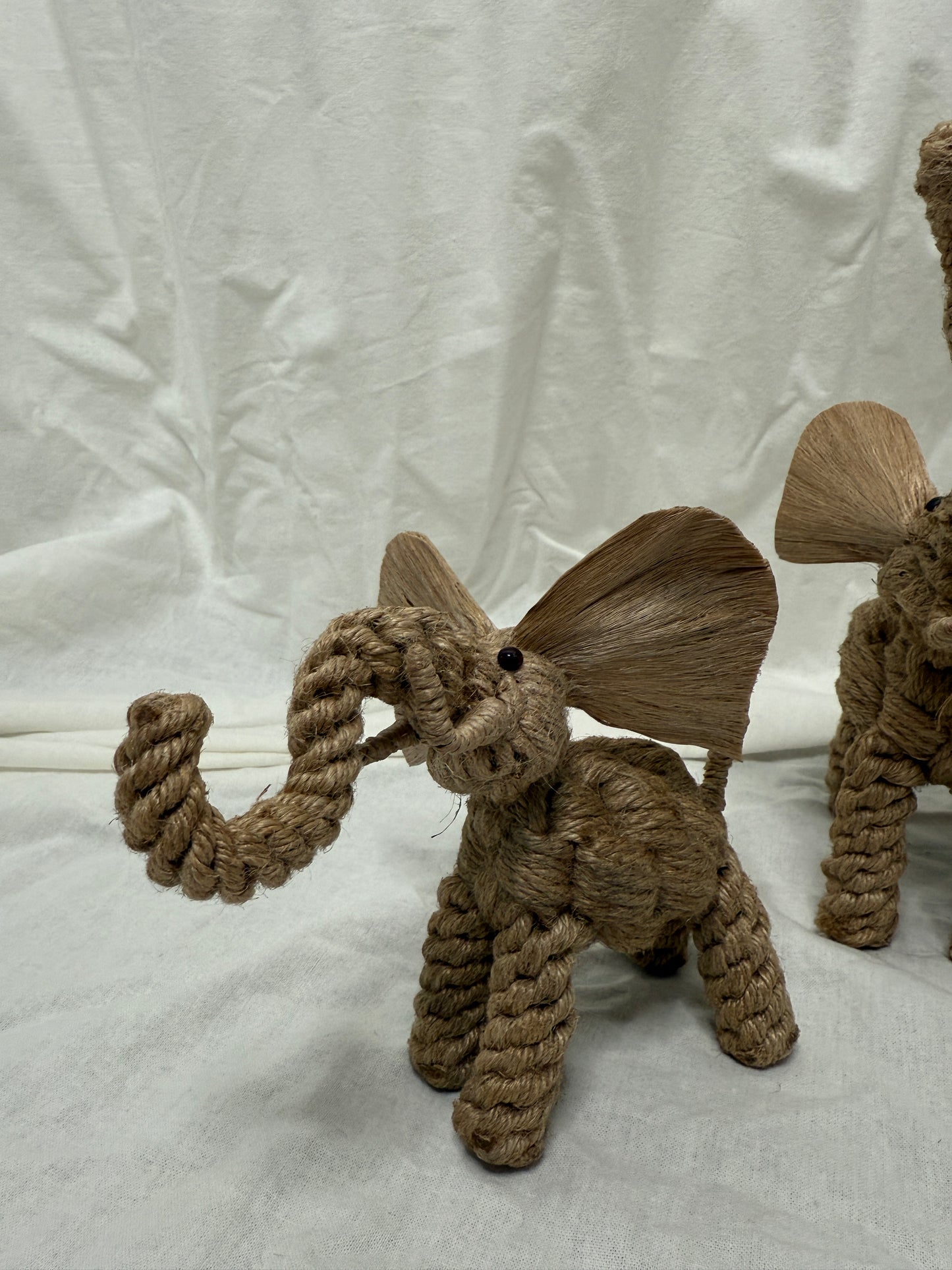 Woven Hemp Elephant Sculpture