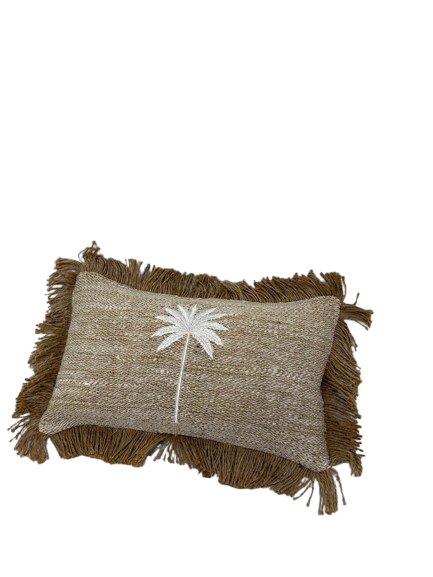 Linen Palm Tree Cushion