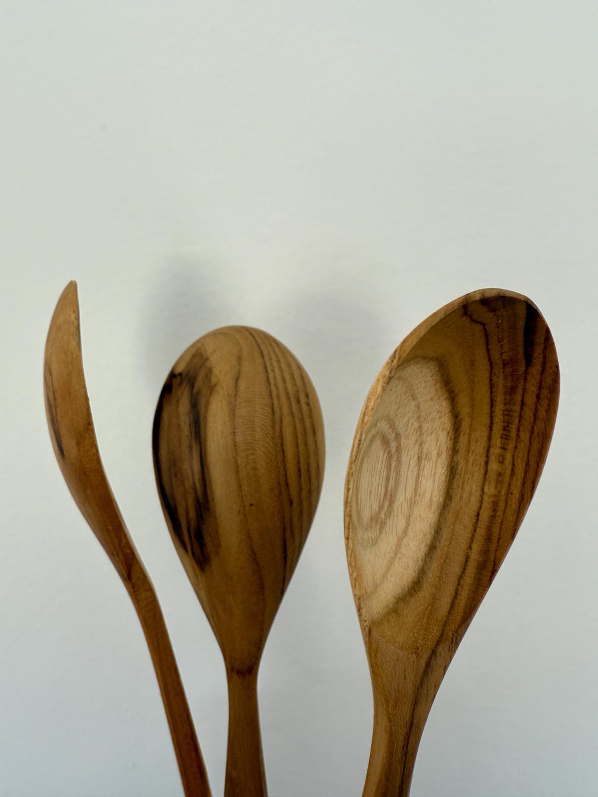 Natural wood teaspoons