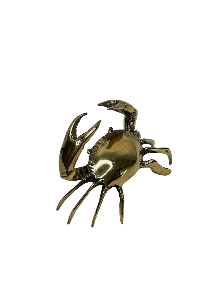 Brass crab home decor object