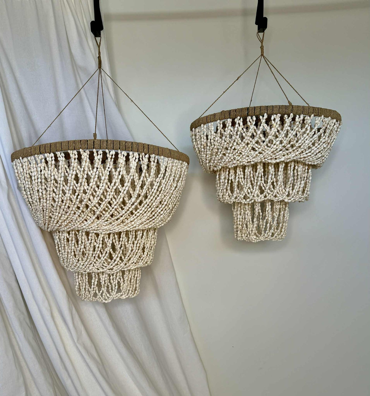 Three Tier Shell Pendant Light