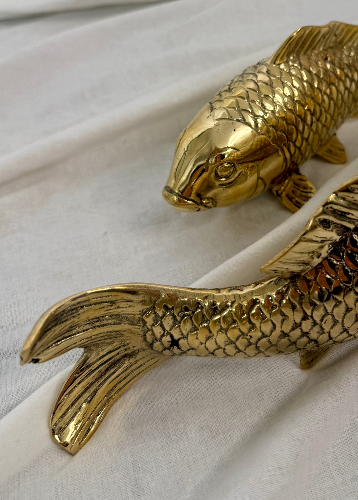 Brass Koi Fish Sculpture