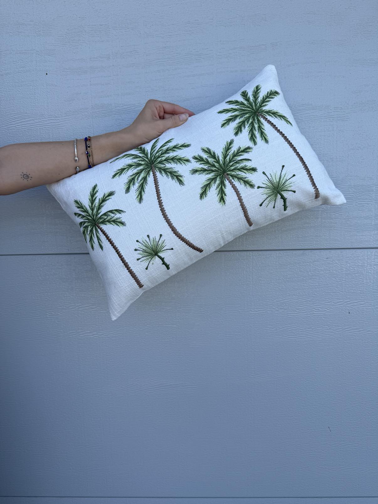 Daydream Palm Cushion - Green main image 1