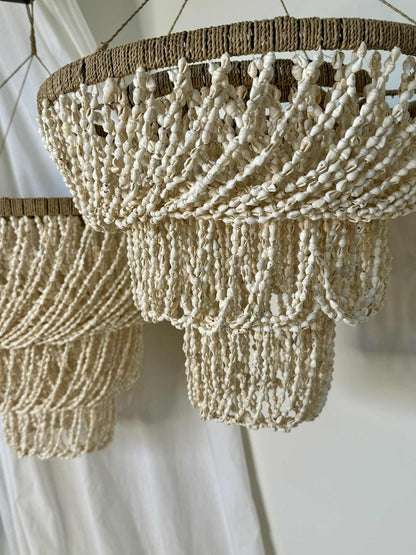 Three Tier Shell Pendant Light