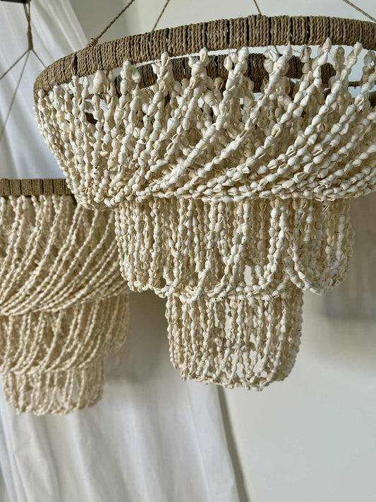 Three Tier Shell Pendant Light