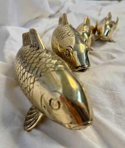 Brass Koi Fish Sculpture