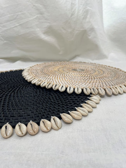 Black and White Wash Cowrie Shell Placements 