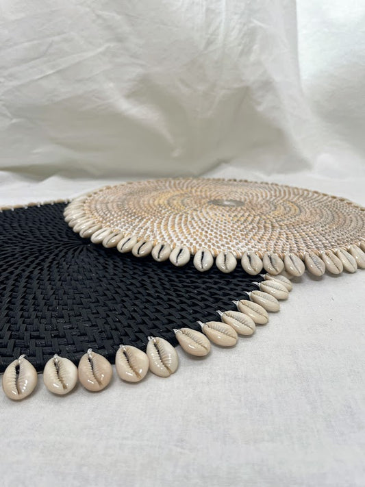 Black and White Wash Cowrie Shell Placements 
