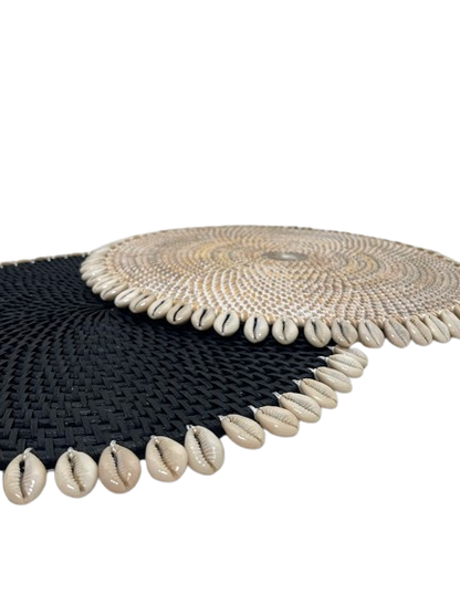 Black and White Wash Cowrie Shell Placements 