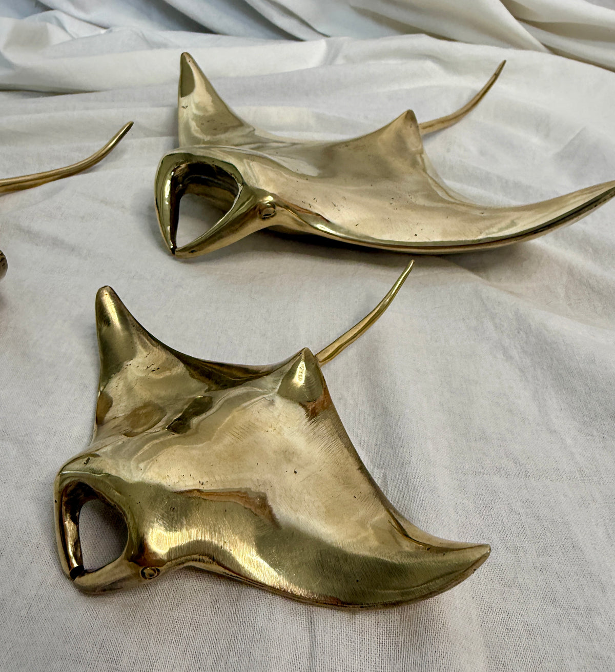Brass Manta Ray Sculpture