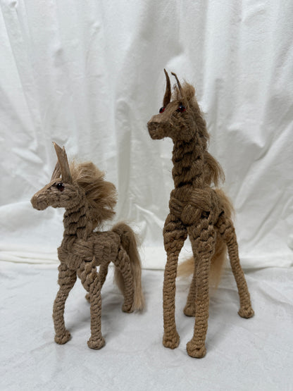 Woven Hemp Horse Sculpture