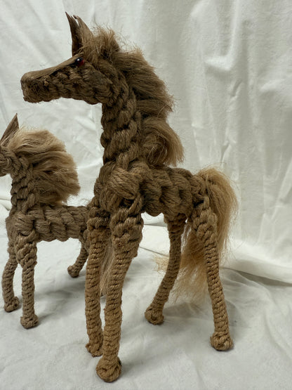 Woven Hemp Horse Sculpture