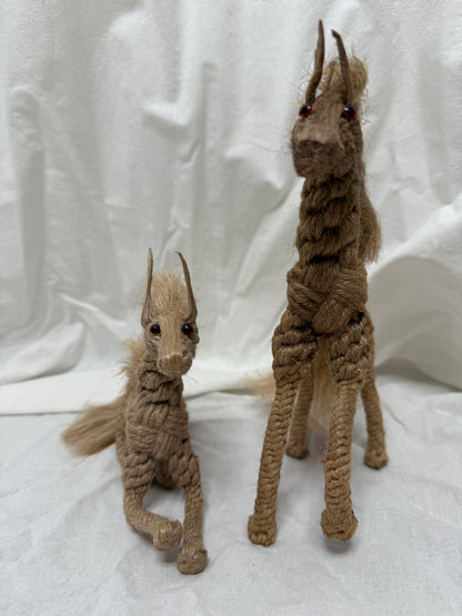 Woven Hemp Horse Sculpture