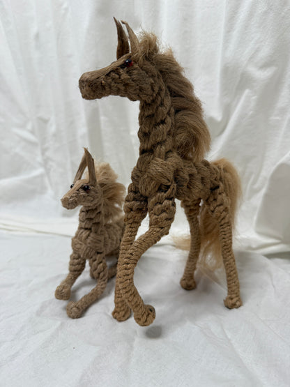 Woven Hemp Horse Sculpture