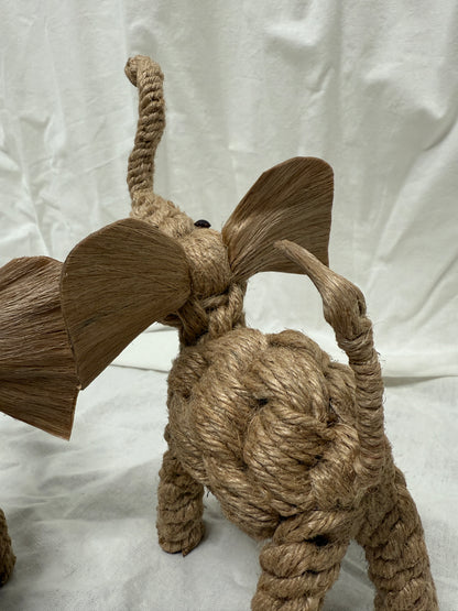 Woven Hemp Elephant Sculpture