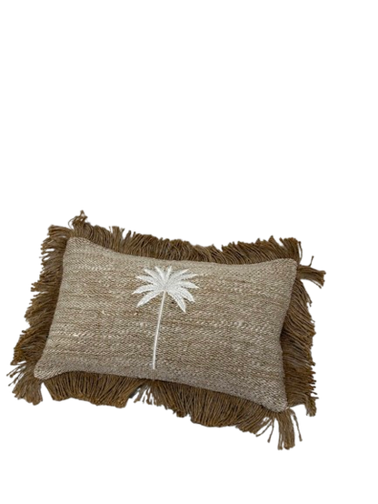 Linen Palm Tree Cushion