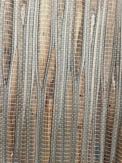 Close up details of a grass table runner