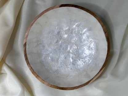 Teak Wood and Natural Shell Bowl - Vita Haus