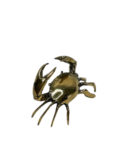 Brass crab home decor object
