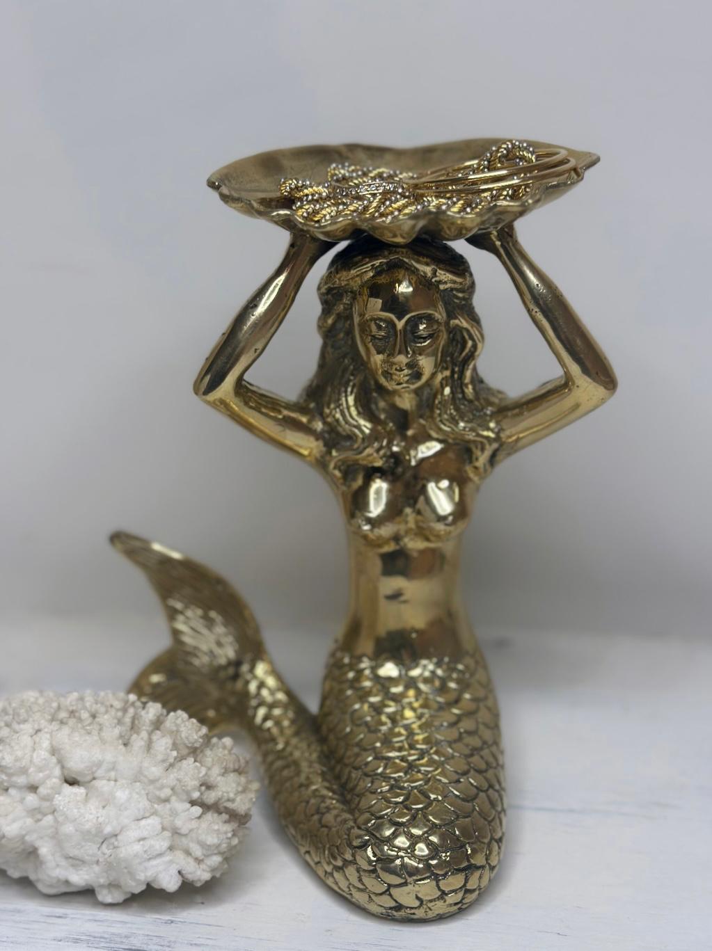 Brass Mermaid Statue