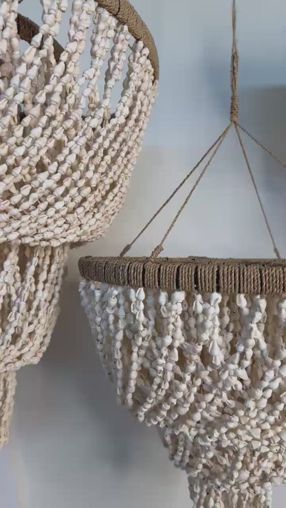 Three Tier Shell Pendant Light